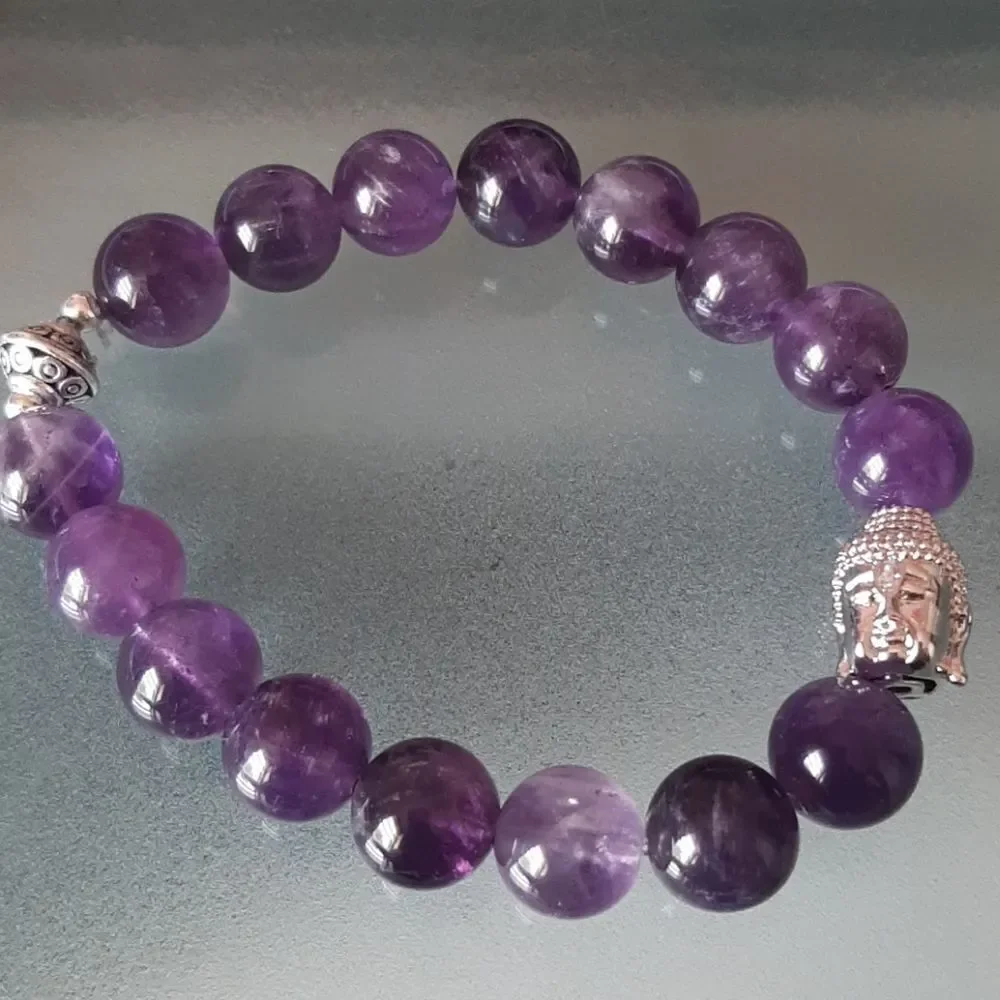Amethyst Buddha Stretch Bracelet